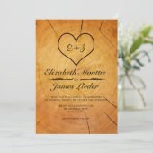 Invitations de mariage à anneaux d'arbre (Debout devant)