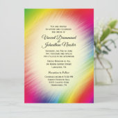 Invitations de mariage à arc-en-ciel lumineux (Debout devant)