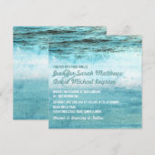 Invitations de mariage à Blue Ocean Waves Beach (Devant / Derrière)