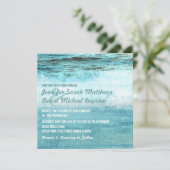 Invitations de mariage à Blue Ocean Waves Beach (Debout devant)