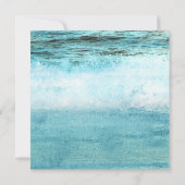 Invitations de mariage à Blue Ocean Waves Beach (Dos)