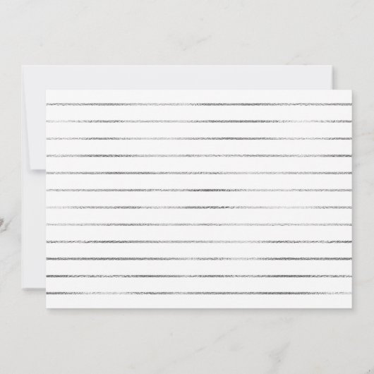 Invitations de mariage à cadre argent simple (Dos)