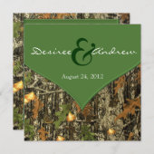 Invitations de mariage à Camo (Devant / Derrière)