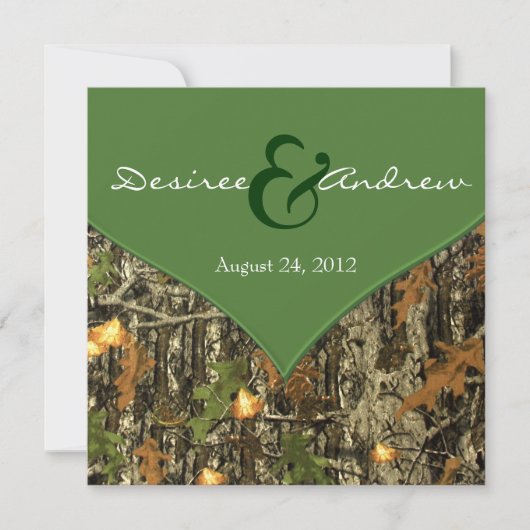 Invitations de mariage à Camo (Devant)