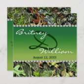 Invitations de mariage à Camo (Devant / Derrière)