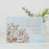Invitations de mariage à Coral Beach Brown et Turq (Debout devant)