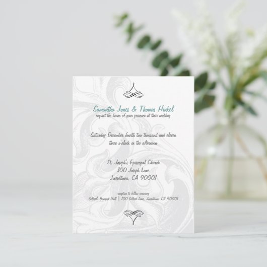 Invitations de mariage à défilement élégant (Debout devant)