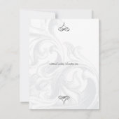 Invitations de mariage à défilement élégant (Dos)