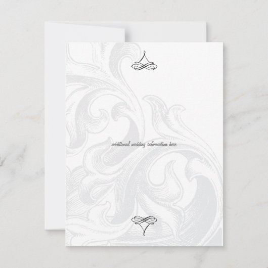 Invitations de mariage à défilement élégant (Dos)