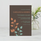 Invitations de mariage à deux boughs d'automne (Debout devant)