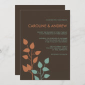Invitations de mariage à deux boughs d'automne (Devant / Derrière)