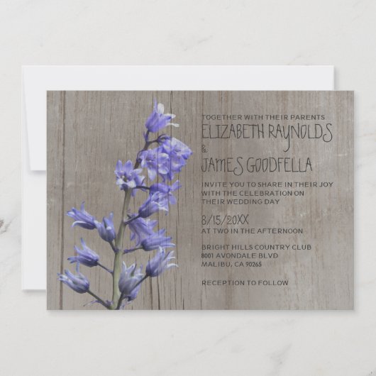 Invitations de mariage à Hyacinth en Russie (Devant)