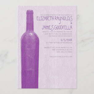 Invitations de mariage à la bouteille de vin russe