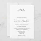 Invitations de mariage à la branche grise (Devant)
