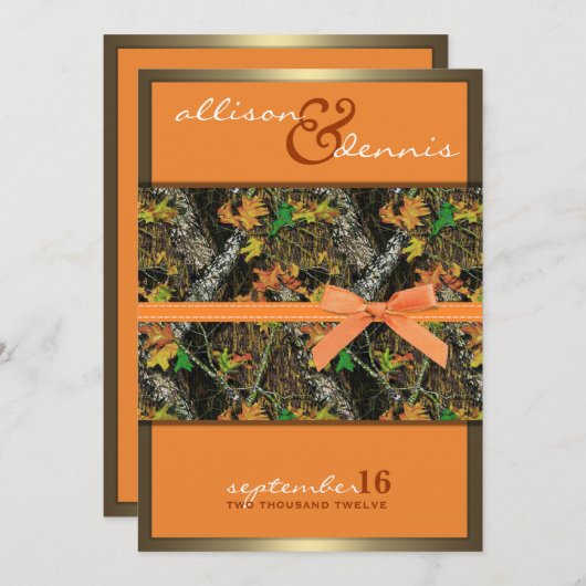 Invitations de mariage à la caméra (Devant / Derrière)