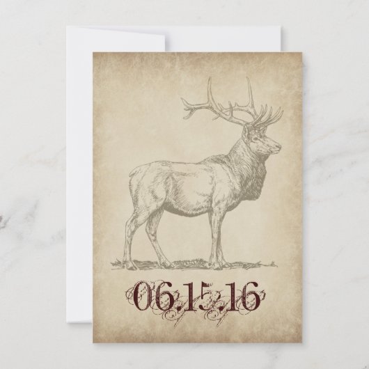Invitations de mariage à la chasse à la faune de R (Dos)