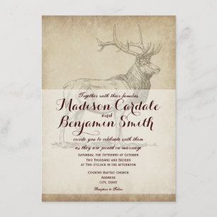 Invitations de mariage à la chasse à la faune de R