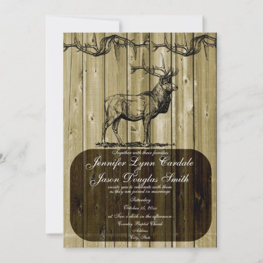 Invitations de mariage à la chasse à la faune de R (Devant)