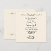 Invitations de mariage à la crème traditionnelle s (Devant / Derrière)