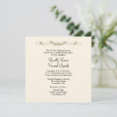 Invitations de mariage à la crème traditionnelle s (Debout devant)