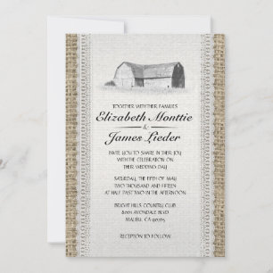 Invitations de mariage à la ferme