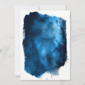 Invitations de mariage à la florale bleue (Dos)