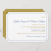 Invitations de mariage à la frontière de base - gr (Devant / Derrière)