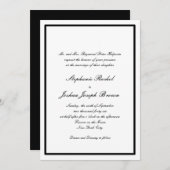 Invitations de mariage à la frontière de Cravate n (Devant / Derrière)