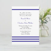 Invitations de mariage à la mode (bleu marine) (Debout devant)