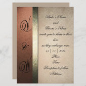 Invitations de mariage à la mode et élégant (Devant / Derrière)