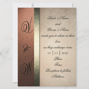Invitations de mariage à la mode et élégant