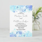 Invitations de mariage à la neige bleue (Debout devant)