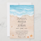 Invitations de mariage à la plage Starfish (Devant)