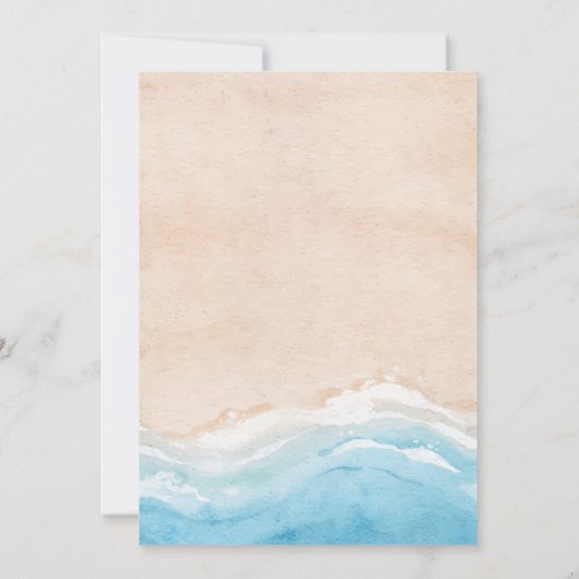 Invitations de mariage à la plage Starfish (Dos)