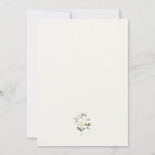 Invitations de mariage à la rose blanche (Dos)