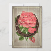 Invitations de mariage à la rousse à cheval (Devant)