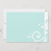 Invitations de mariage à l'Aqua Reverse Swirl (Dos)