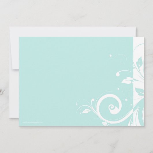 Invitations de mariage à l'Aqua Reverse Swirl (Dos)