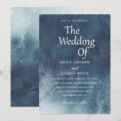 Invitations de mariage à l'aquarelle de la marine (Devant / Derrière)