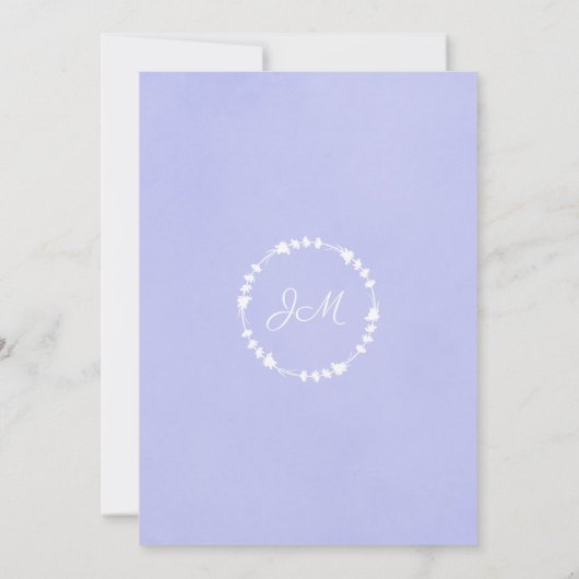 Invitations de mariage à l'aquarelle Lavender (Dos)