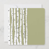 Invitations de mariage à l'arbre à bouleau vert Av (Dos)