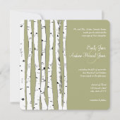 Invitations de mariage à l'arbre à bouleau vert Av (Devant)