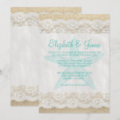 Invitations de mariage à l'étoile de mer (Devant / Derrière)