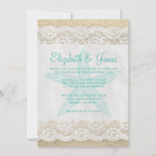 Invitations de mariage à l'étoile de mer