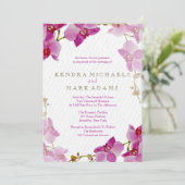 Invitations de mariage à l'orchidée (Debout devant)