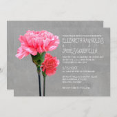 Invitations de mariage à mini-carnation (Devant / Derrière)