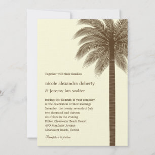 Invitations de mariage à Palm Beach - Brown