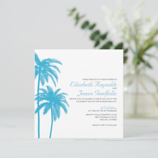 Invitations de mariage à Palm Tree Beach (Debout devant)