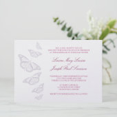 Invitations de mariage à papillon 'Vintage' (Debout devant)