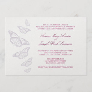Invitations de mariage à papillon 'Vintage'